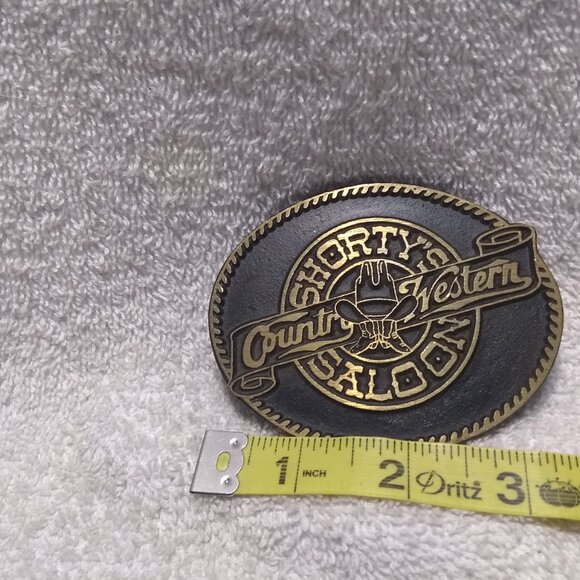 Shorty\'s Country Western Saloon Dyna Buckle Provo Utah Stamped No 11 Great VTG main image 8